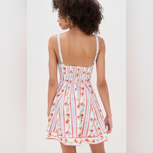 Hill House The Margot Mini Dress Large Color: Pomegranate Stripe NWT - Picture 2 of 7